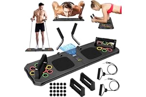 SUEWIDFAY Planche de pompes 24 en 1, pliable, multifonction, pour pompes - Pour bar, maison, gymnastique, gymnastique - Équipement de fitness pour la maison - Entraînement de la poitrine