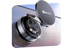 MSXTTLY Soporte Móvil Coche, Vmag-S2 2026 Ventosa Magnética, 360° Giratorio, Diseño Compacto paraiPhone 17 Pro MAX - 16 15 14 13 12 e Android, Negro