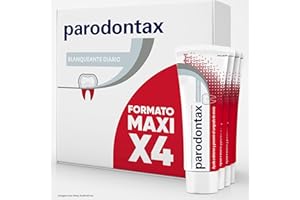 Parodontax Pasta de Dientes Blanqueante Ayuda a Prevenir y Detener el Sangrado de Encías, Blanqueador Dental Diario, Pack de 4 x 75 ml