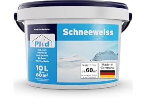 Plid® Inomhus Väggfärg Vit Matt 10 L – Polarvit – Hög Täckning, Låg Lukt, Snabbtorkande – Vägg & Tak – Renovering & Inredning – Räcker till 60 m²