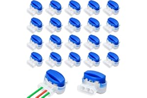 Cozlly 20 Pieces Cable Connectors, Waterproof Electrical Wire Connectors, Lawnmower Connector, 314 Connector With Moisture-Proof Gel Resin Filled, 3 Wire Connectors for Automower Robotic