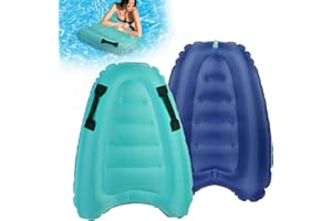 GONGGI Inflatable Surfboard With Handles, Summer Water Toys For Beach Pool, Safe Floating Surf Mat For Swimming Learn To Surfing Water Fun Lightweight Boogie Board For Adults Beach Must Haves