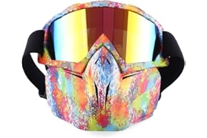 ANNA SHOP Masque Tactique de Protection Masque Camouflable Lunettes pour Nerf, Nerf Rival, CS (Colorful)