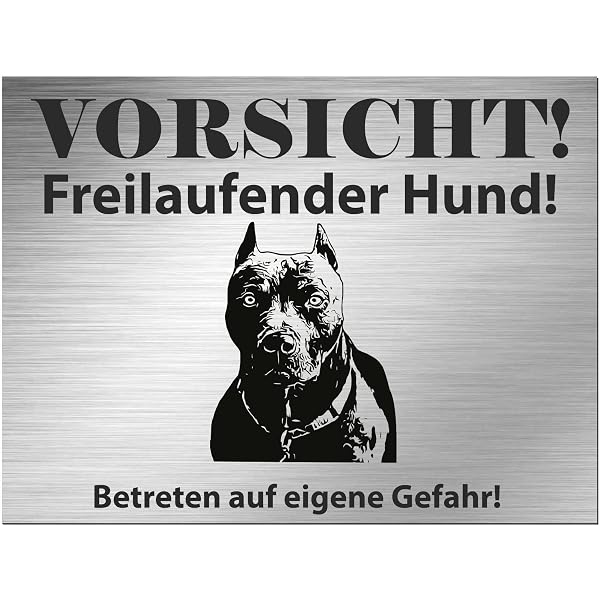 AMSTAFF Warnschild „Vorsicht Vor Dem Hund“ – Aluminium, 3 Mm Stark, Für Innen/Außen