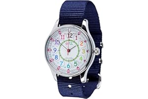 ERTT EasyRead Time Teacher - Montre étanche Enfant - Apprendre à Lire l'heure - Montre Enfant Apprentissage Heure Garçons Et Filles - 2 Étapes D'enseignement - Visage 12-24h - Cadran Facile à Lire
