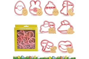 JIASHA Formine Biscotti Pasqua, 8 Pezzi 3D Tagliabiscotti di Pasqua Plastica Stampi Biscotti Pasquali Stampo per Biscotti Pasquale, per Decorare Biscotto Dolci Torta (Pasqua)