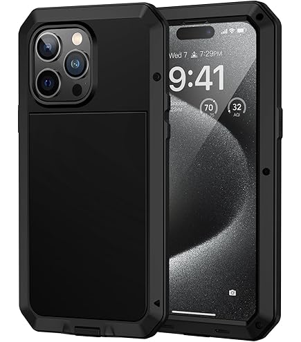 Lanhiem IPhone 12 Pro Max Metal Case, Heavy Duty Shockproof - View #14