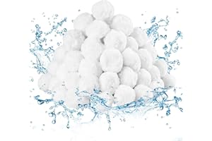 BTONGE Balles filtrantes pour Piscine 1400 g, balles filtrantes pour systèmes de Filtration à Sable, Remplacement de 45 kg de Sable filtrant, Sable de Quartz, balles filtrantes réutilisables