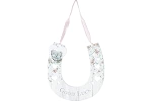 Me To You Tatty Teddy AGE01003 Fer à Cheval Porte-Bonheur Cadeau de Mariage 10 cm Bleu/Gris/Rose