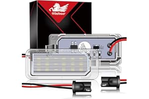 WinPower LED Luci targa per auto Lampada targa 3582 SMD con CanBus nessun errore 6000K Xeno Bianco freddo, 2 Pezzi