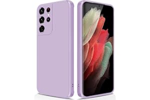 GiiYoon Funda para Samsung Galaxy S21 Ultra 5G,Case de Silicona Suave de TPU Funda Protector de Goma Fexible Prueba Liviano y a Delgado de Golpes Antirrayas para Teléfono S21 Ultra 5G