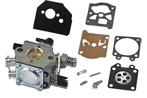 PERFEKTGARTEN Carburateur + kit membrane pour tronçonneuse 45 52 58 cc compatible avec Fuxtec, Scheppach, Hyundai, Brast, Einhell, Rotenbach, Hecht, Güde, AL-KO, ProGreen, Hanseatic, Riwall, Asgatec, Daye