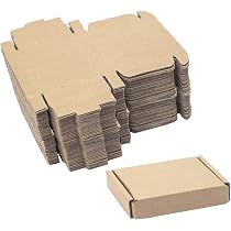 Ellbest 50pcs/Set Kraft Paper Boxes, Jewelry Gift Box Rectangular ...