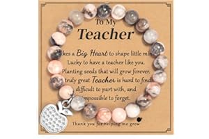 CheersLife Teacher Gifts For Women,3 Pcs Teacher Bracelet Thank You Gifts Personalised Present Christmas Funny Present Nursery Professor