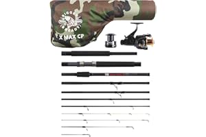 RIGGED & READY TRAVEL FISHING Rigged & Ready X Series Travel Fishing Rods. 6 Super Compact, Multi-Functional, Portable, Spin, Bass, Carp, Lure, Float, Fly Combos + Poles. 4 or 6 Tips & 5 to 25 Techniques Freshwater & Saltwater