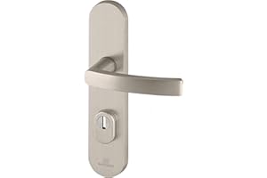 Bricard 9900151 zestaw uchwytów pancernych na podstawce Essential Kickstand Plate + stojak do drzwi wejściowych (do europejskich cylindrów), stal nierdzewna