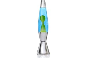 Mathmos Lampada lava Astro Baby Argento | Prodotta in Gran Bretagna dal 1964 | Lampada lava Blu/Verde | Formula unica per lampade lava | Conforme ai più elevati standard di sicurezza
