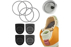 NEAROCKLE 8 sztuk zapasowych korków + koło uszczelniające do butelek z wodą, kompatybilne z Owala FreeSip 19oz, 24oz, 32oz, 40 oz, pokrywa górna pokrywka, uszczelka uszczelniająca, korek do butelek, akcesoria