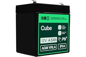 Green Cell Recambio de Batería Gel AGM 12V 4.5Ah Rechargeable Pila Sellada de Plomo ácido batería sin Mantenimiento Batería de Reemplazo para Sistemas de Alarma Antirrobo Video vigilancia