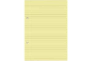 THE WORCESTERSHIRE STATIONERY COMPANY A5 Refill pad, 60 Sheets, 80gsm, Yellow, Pack of 10 with Zero Plastic Packaging