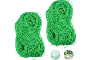LULUDA 2 PCS Pea Netting for Garden Trellis Netting Plant Support Garden Netting Bean Support Weather Resistant Fruit Mesh Netting for Fruits Vegetables Climbing Plants (3.6 x 1.8 m)