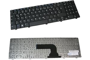 Trade-Shop Original QWERTZ German Keyboard with Frame Compatible with Dell Inspiron 15-R 2521 3521 3537 5521 5537 15-3521 15-3537 15R-5521 15R-5537 Dell Vostro 15-R 2125 2521 5 521 10