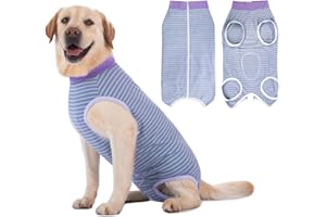 Axcimond Body Chien Post Operatoire Fermeture Eclair Body pour Chien après Opération Castration Chien Body Recuperation Chiennes Combinaison Chien Sterilisation Body Chirurgical Chien Femelle Male