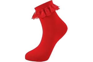 JDGFH Rüschen Socken, Damen 39-43,Socken mit Rüschen Damen, socken mit rüschen damen,Söckchen mit Rüsche