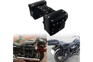 HDBUBALUS Motorrad-Satteltaschen Universal für Harley Yamaha Honda Kawasaki Suzuki Indian Ducati BMW schwarz