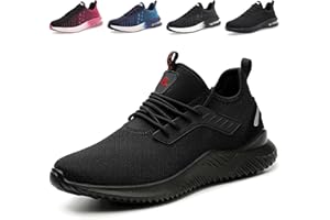 ZVC Chaussures de Sécurité Hommes Femmes Embout Acier Antidérapant Trekking Sneakers Chaussures de Travail Confort Legere Respirante Baskets de Sécurité
