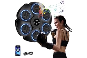 Vulaop Music Boxing Machine,LED Electronic Music Boxing Machine mit Boxhandschuhe Boxhanden,9 Geschwindigkeitsmodi und Zählmodus unterstützt Bluetooth,Fokus Agility Training