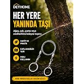 DEYHOME Taşınabilir Tel Testere, &Ccedil;elik, Katlanabilir, Kamp ve Survival İ&ccedil;in Cep Boy Zincir Testere