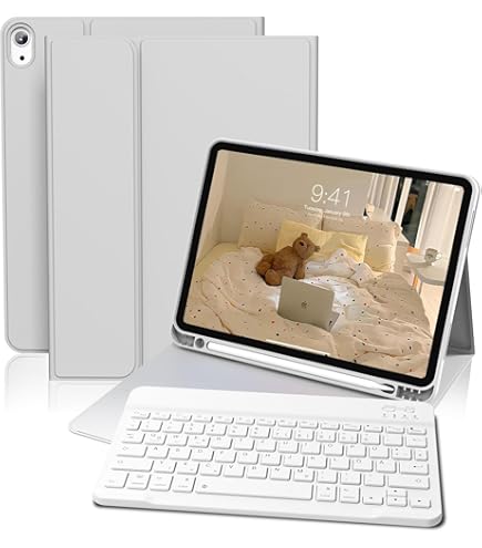 GKABXY IPad Hülle Mit Tastatur Für 11/10 Generation - Magnetische Tastatur Hülle Rosa Mit Stifthalter