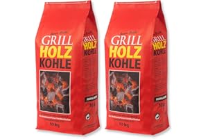 ENERGIE KIENBACHER 20kg Premium Holzkohle Unsere Beste 100% Made IN Germany Grillkohle Grillbriketts für Kugelgrill Holzkohlegrill Smoker Briketts Grill Kohle