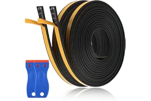 TIRYNS 2 Pezzi Guarnizione Piano Cottura Nastro Autoadesivo in Schiuma 9 mm x 2 mm x 300cm Guarnizione Adesiva per Piano Cottura in Vetroceramica con Raschietto per Piano Cottura per Sigillare e Isolare