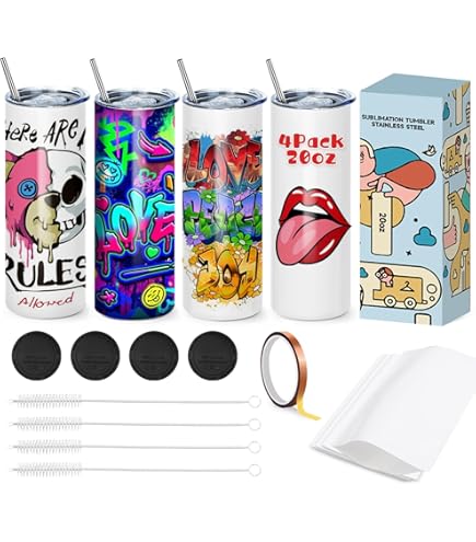 AGH life 6 Stück Sublimation Glasbecher Blanko, 473 ML