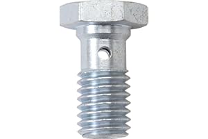 Edelbrock 640680 Banjo Bolt M10 X 1.5 Threaded Clear Zinc Plated