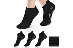 Vancle Chaussettes Pilates Yoga Chaussettes Antidérapantes, Chaussette Antidérapante Pour Femmes Hommes Pour Sportif Ballet Fitness, Taille Unique