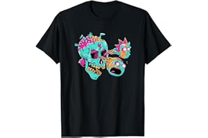 Adult Swim Rick & Morty Eyeball Skull Maglietta