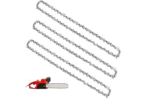 SUGHAW 3 Pcs Catene per Motosega 3/8" 1,1 mm, 52 Maglie Guida 35 Cm, Compatibile con Husqvarna, McCulloch, Ryobi, Bosch e altri, Basso Rimbalzo Catena di Ricambio Ideale per Taglio Professionale