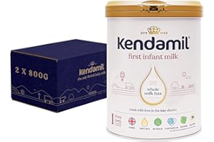 (2x800g) Kendamil First Infant Milk 2-Pack, Stage 1 from Birth – British Made, Whole Milk Formula – Vegetarian, No Palm Oil, No GMOs – with Omega 3 DHA, Omega 6 ARA and Prebiotics