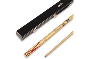 BAIZE MASTER BCE Mark Selby RED CLASSIC ASH 57 Inch Weight Adjustable 2pc Snooker Cue & Hard Case Set - 9.5mm Tip