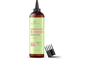 Botanic Hearth Rosmarin & Batana Haaröl (Rosemary & Batana hair Oil) (6,7 fl oz) | Revitalisierende und stärkende Haarbehandlung für volleres, gesünder aussehendes Haar