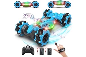 Pristar Voiture telecommandé avec la Main Voiture Telecommandé Tout Terrain, 4x4 Voiture Télécommandée Enfant, 2.4Ghz RC Drift Auto Voiture Radiocommandée, Cadeaux pour la journée des Enfants