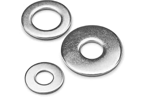 MINHER Arandela Plana M8 x 16mm, Grosor 1,5 mm, Arandelas de Acero Inoxidable 304, Adecuadas Para Tornillos y Pernos (20 Piezas)