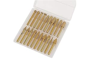 KATSU TOOLS KATSU Diamond Burr Set for Rotary Tool 20PCs 6mm Shank Die Grinder Electro Plated Diamond Burr Drill Bits Set Coarse Grit #46 for Engraving Carving Grinding Polishing Sanding 124303