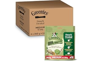 GREENIES Dental Treats Medium pour Chien de 12-22kg - Friandises Dentaires - 340g