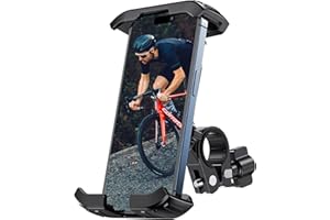 Miracase Support Téléphone Vélo 2024 Amélioré Support Téléphone Moto Porte Telephone Trotinette Electrique, Scooter avec 360° Rotation, Compatible avec iPhone et Autres Smartphone de 4.7”-6.8”