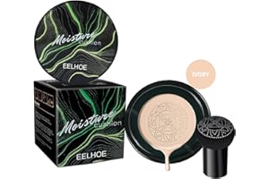 UTAPOSSIN Mushroom CC Cream Foundation, Pilzkopf Luftkissen CC Creme, Kissen Foundation, Make up Concealer für Gesicht und Hals, Make-up Für Alle Haut (Elfenbein Weiß)