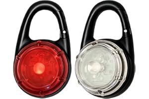 Gainsten 2pcs Dog Collar Light Flashing Clip-On Led Waterproof Safety Light for Dogs with 3 Lights Modes for Pet Dogs Cats Night Walking Running Swiming Adventure Camping and Outdoor Activities